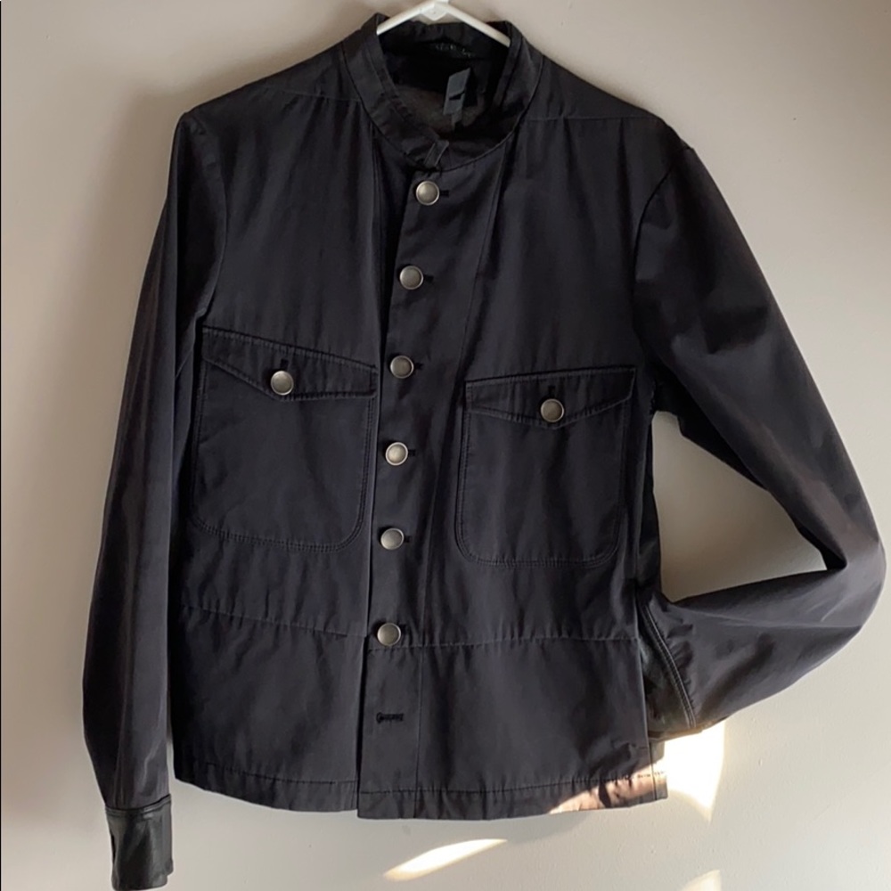 Diesel Black Gold Jacket w Leather Trim size 46